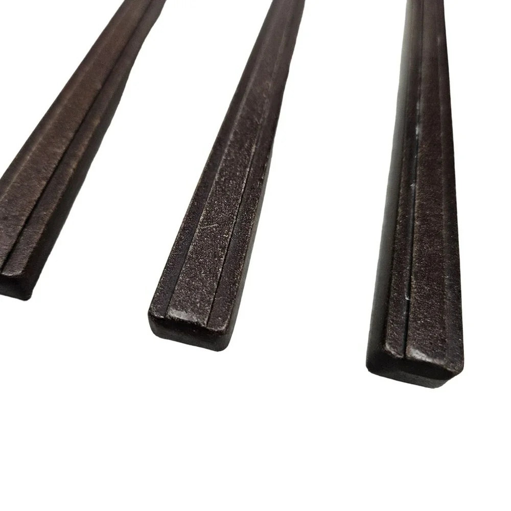 Vintage EKCO ETERNA Rare Shape Brown‎ Faux Wood Handle Flatware Forks 34 Pieces